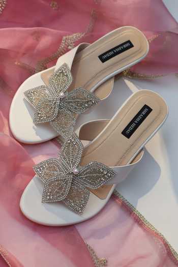 Shradha Hedau Footwear Couture Mariposa Embellished Motif Wedges 