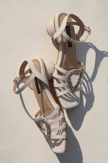 Shradha Hedau Footwear Couture Alina Pearl Flutter Strap Heels 
