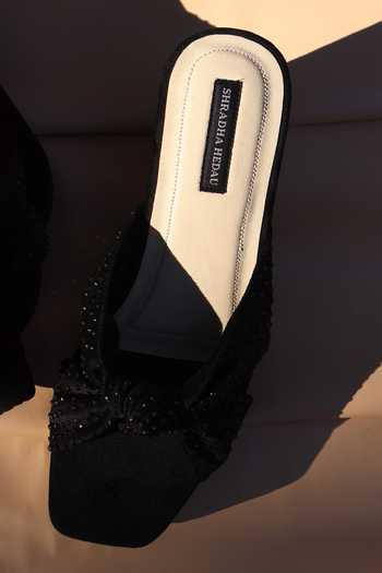 Shradha Hedau Footwear Couture_Black Tisya Noir Spark Block Heels _Online_at_Aza_Fashions