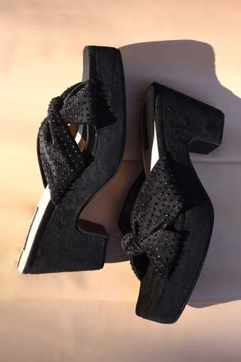 Shradha Hedau Footwear Couture Tisya Noir Spark Block Heels 
