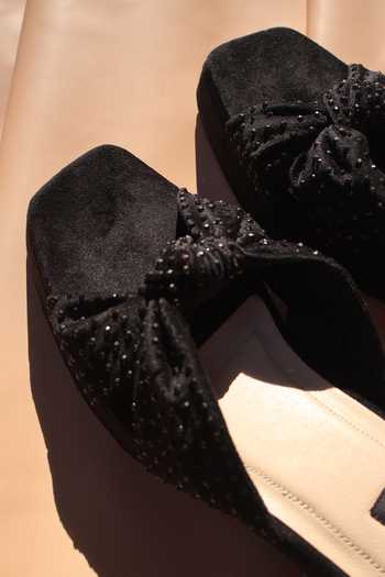 Shop Shradha Hedau Footwear Couture Black Tisya Noir Spark Block Heels Shop_Shradha Hedau Footwear Couture_Black Tisya Noir Spark Block Heels