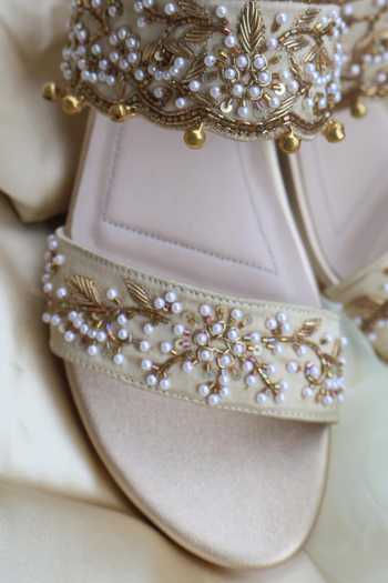Buy_Shradha Hedau Footwear Couture_Pink Elara Embroidered Heels _Online_at_Aza_Fashions
