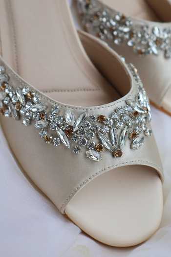 Shop_Shradha Hedau Footwear Couture_Gold Cristallo Crystal Embroidered Peep Toe Heels _Online_at_Aza_Fashions