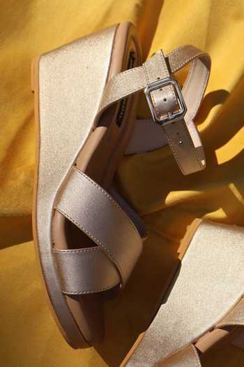 Shradha Hedau Footwear Couture Kiaara Criss Cross Strap Wedges 