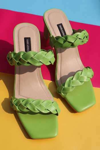Shradha Hedau Footwear Couture Rhea Braided Strap Heels 