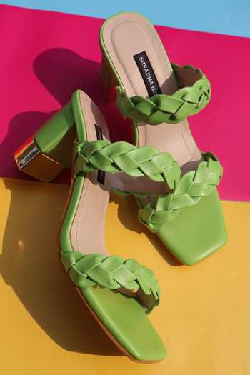 Shradha Hedau Footwear Couture Rhea Braided Strap Heels 