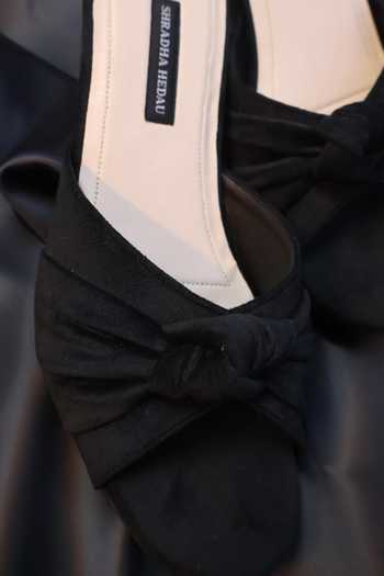 Shradha Hedau Footwear Couture_Black Mira Knotted Strap Heels _Online_at_Aza_Fashions