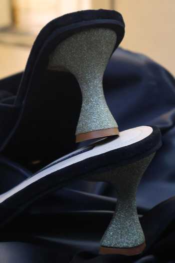 Shradha Hedau Footwear Couture_Black Mira Knotted Strap Heels _at_Aza_Fashions