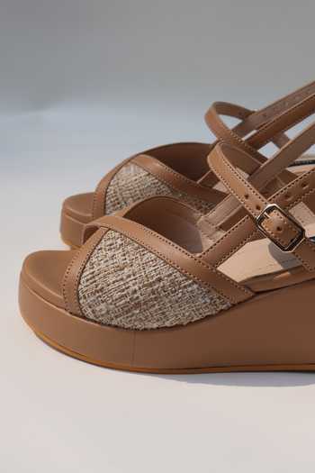 Shop_Shradha Hedau Footwear Couture_Beige Kavya Neutral Textured Wedges 