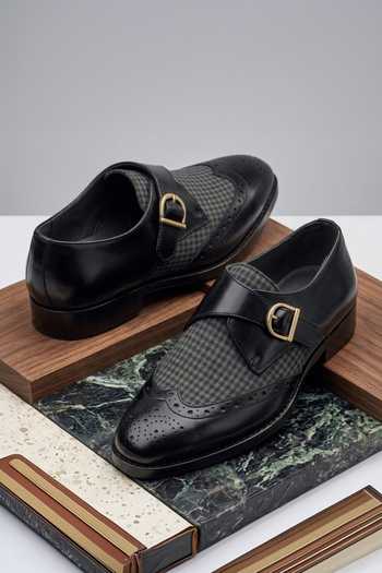Shradha Hedau Footwear Couture Devansh Perforated & Checkered Shoes 