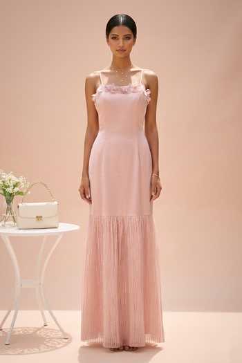 Thetaa Aria Placed Hand Embroidered Maxi Dress 