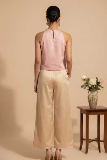 Thetaa Noor Hand Embroidered Top With Pant 