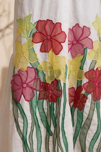 Buy Thetaa White Cotton, Poplin Collared Neck Cerise Floral Pattern Dress Online at Aza Fashions Buy_Thetaa_White Cotton, Poplin Collared Neck Cerise Floral Pattern Dress _Online_at_Aza_Fashions