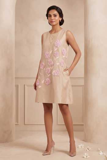 Thetaa Fleur Hand Embroidered Dress 