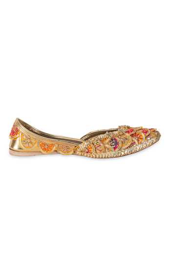 5elements_Multi Color Vireya Embroidered Juttis _Online_at_Aza_Fashions