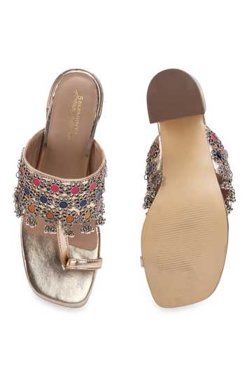 5elements Mehrasa Embroidered Kolhapuri Heels 