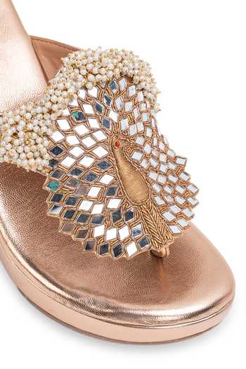 Shop_5elements_Brown Varnika Embroidered Wedges 