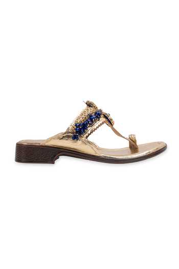 5elements Gold Neelratna Kolhapuri Heels Online at Aza Fashions 5elements_Gold Neelratna Kolhapuri Heels _Online_at_Aza_Fashions