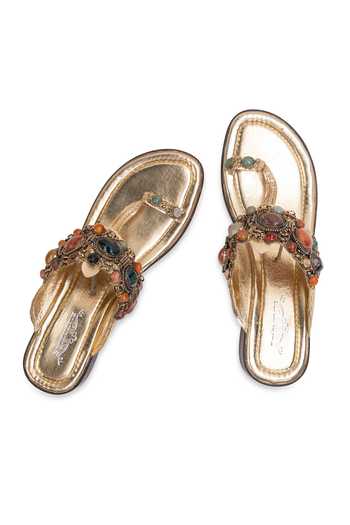 Buy_5elements_Gold Ratnaroopa Kolhapuri Heels _Online_at_Aza_Fashions