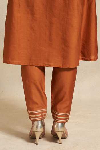 Gulabo By Abu Sandeep Chanderi Silk Pencil Pant 