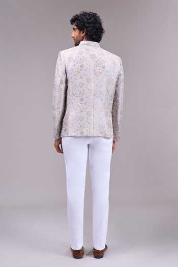 Arihant Rai Sinha Floral Pattern Bandhgala 