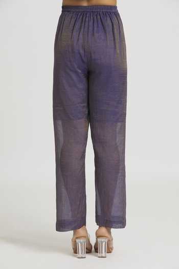 Urvashi Kaur Metallic Straight Pant 