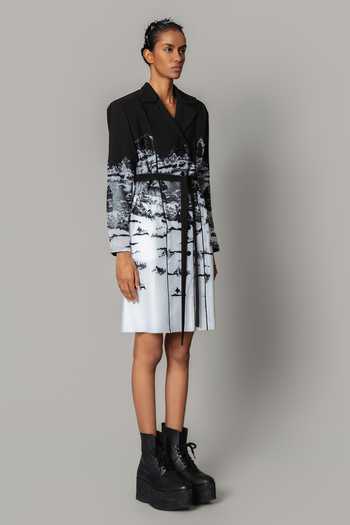 Buy_Anurag Gupta_Black Crepe, Net Hokusai Embroidered Short Dress _Online_at_Aza_Fashions