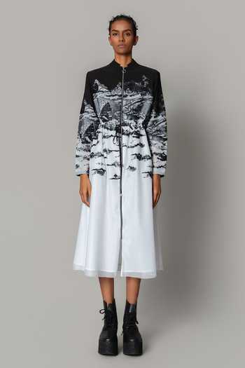 Anurag Gupta Hokusai Embroidered Midi Dress 