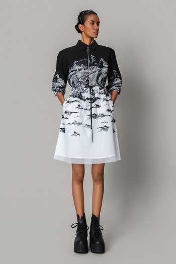 Anurag Gupta Hokusai Embroidered Coat Dress 