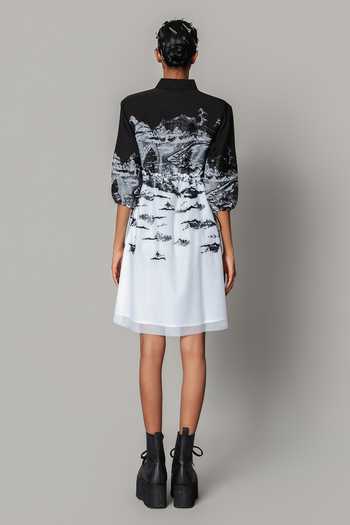 Anurag Gupta Hokusai Embroidered Coat Dress 