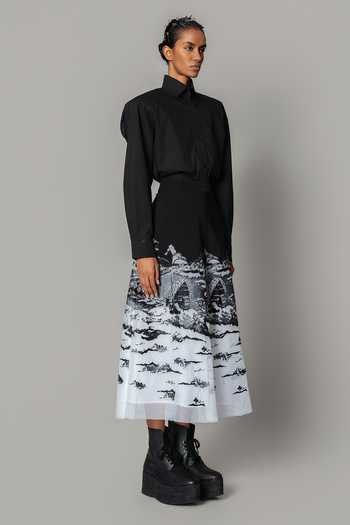 Anurag Gupta Hokusai Embroidered Skirt 