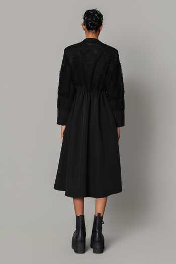 Anurag Gupta Black On Black Map Long Dress 