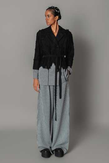 Anurag Gupta Stripe Pattern Jacket & Trouser Set 