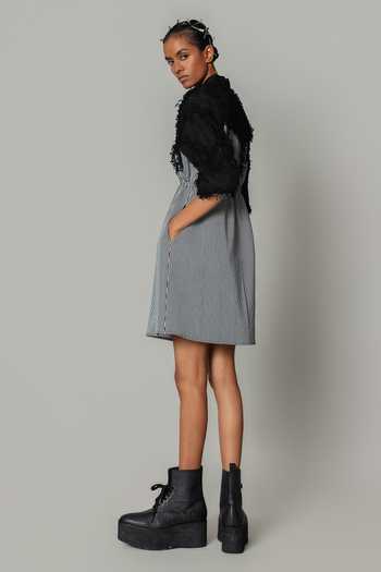 Anurag Gupta Stripe Pattern Short Dress 