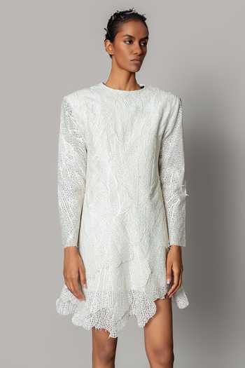 Anurag Gupta Leaf Short Dress 