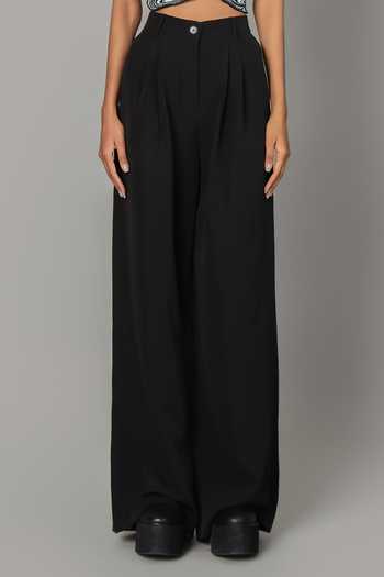 Anurag Gupta_Multi Color Crepe Scoop Neck Embroidered Cropped Top And Pant Set _Online_at_Aza_Fashions