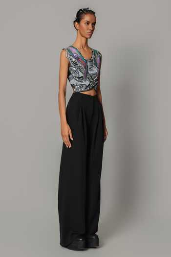 Anurag Gupta Embroidered Cropped Top & Pant Set 