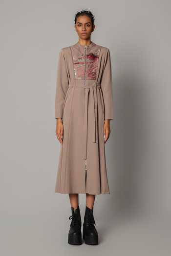 Anurag Gupta Brown Hokusai Embroidered Dress 