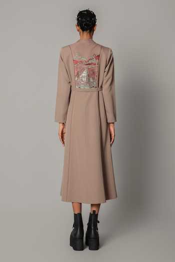 Anurag Gupta Brown Hokusai Embroidered Dress 