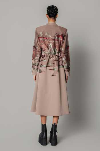 Anurag Gupta Hokusai Embroidered Midi Dress 