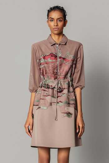 Anurag Gupta Hokusai Embroidered Short Dress 