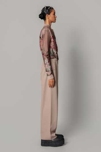 Buy Anurag Gupta Brown Crepe Mandarin Collar Hokusai Embroidered Jacket Online at Aza Fashions Buy_Anurag Gupta_Brown Crepe Mandarin Collar Hokusai Embroidered Jacket _Online_at_Aza_Fashions