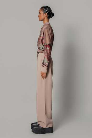 Shop Anurag Gupta Brown Crepe Mandarin Collar Hokusai Embroidered Jacket Online at Aza Fashions Shop_Anurag Gupta_Brown Crepe Mandarin Collar Hokusai Embroidered Jacket _Online_at_Aza_Fashions