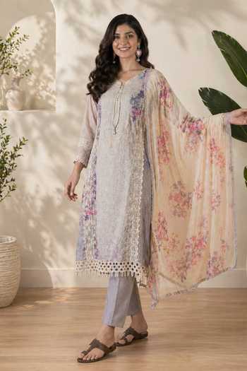 Jhambthreads Printed Kurta Pant Set 