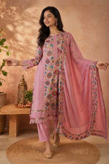 Jhambthreads Printed Pure Cotton Kurta Set 