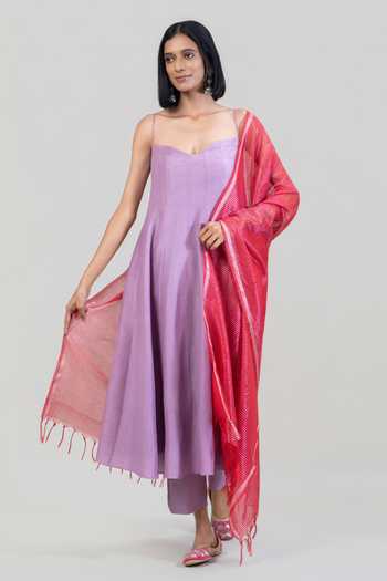 Tuli Inaya Contrast Anarkali & Dupatta Set 