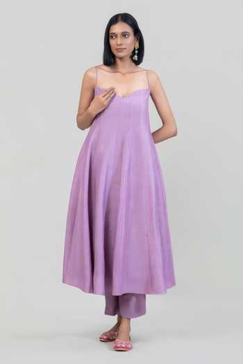 Shop Tuli Purple Silk, Cotton, Organza Sweetheart Inaya Contrast Anarkali And Dupatta Set Online at Aza Fashions Shop_Tuli_Purple Silk, Cotton, Organza Sweetheart Inaya Contrast Anarkali And Dupatta Set _Online_at_Aza_Fashions