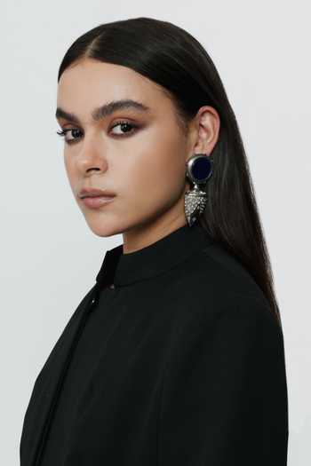 Buy AK-OK Black Viscose Mandarin Collar Embroidered Bandhgala Jacket With Churidar Buy_AK-OK_Black Viscose Mandarin Collar Embroidered Bandhgala Jacket With Churidar