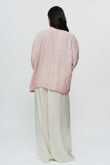 AK-OK Old Rose Draped Shirt 