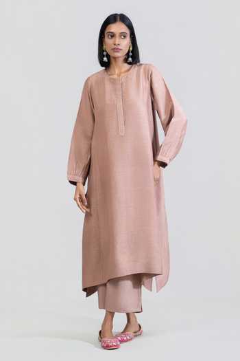 Tuli Zoya Straight Dola Silk Kurta & Pant Set 